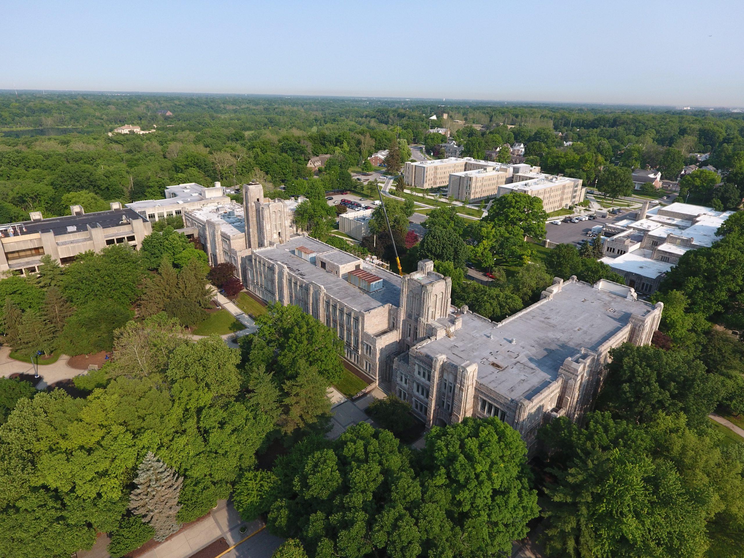 aerial view of campus